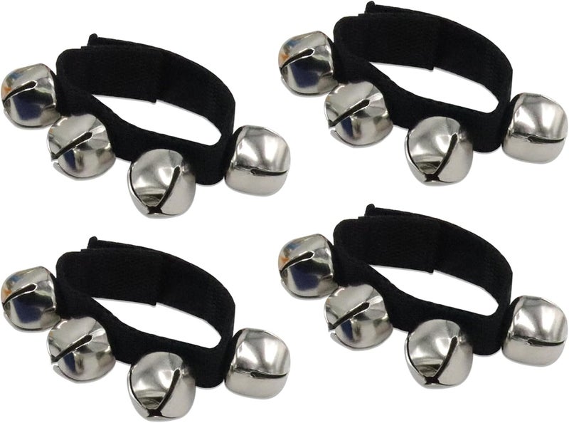 Cheerock 4pcs Adjustable Wrist & Ankle Bells, Jingle Percussion Instrument for Dance Practice, Rehearsal and Performance - Image 1
